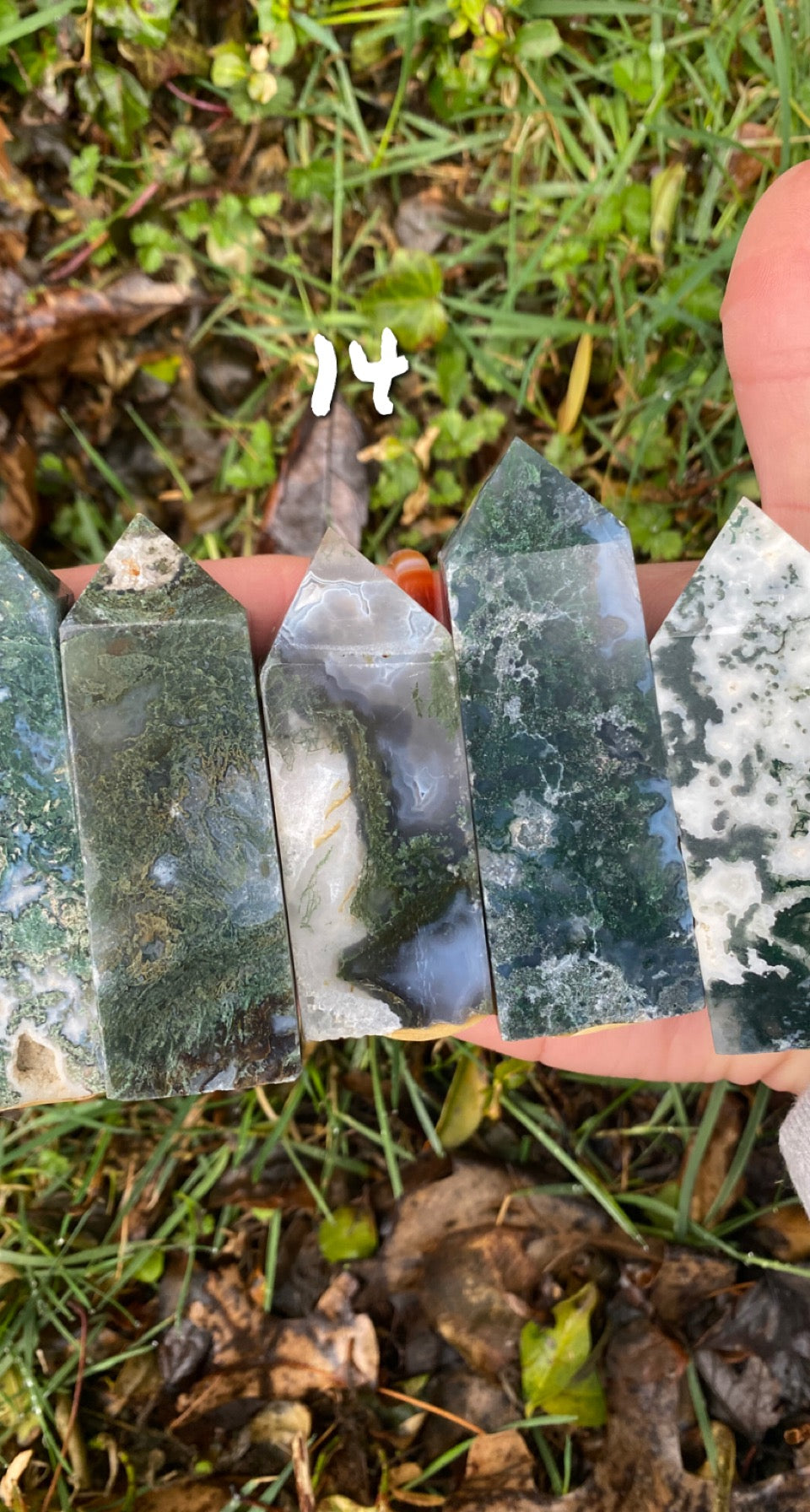 Moss agate tower