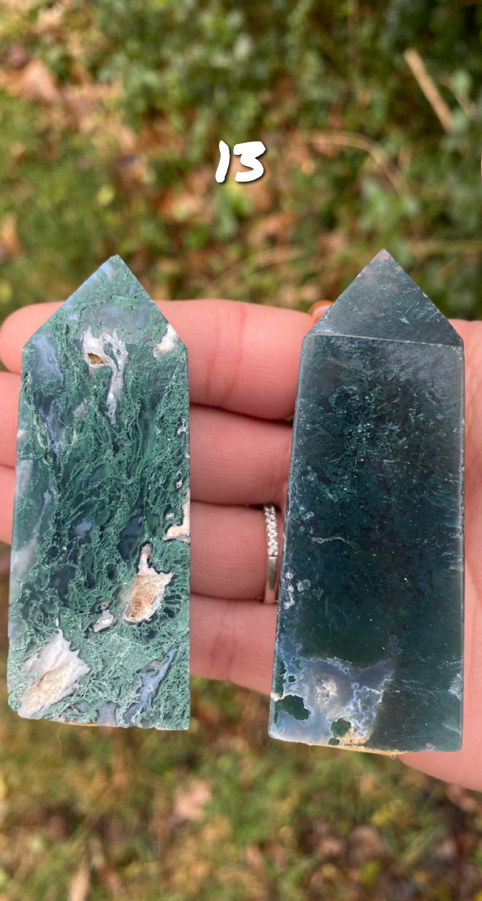 Moss agate tower