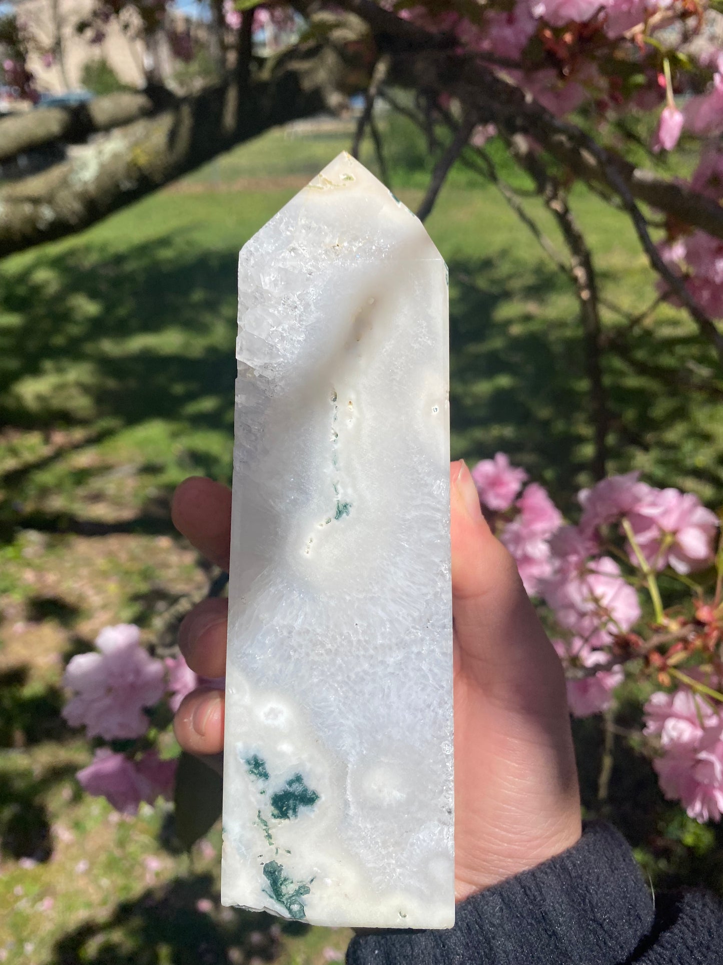 Moss agate tower