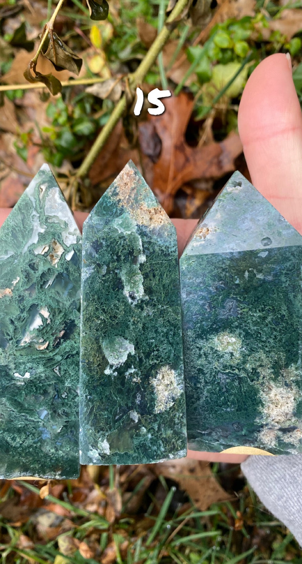 Moss agate tower